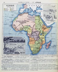 1911年に出版された、教科書からの植民地アフリカの地図